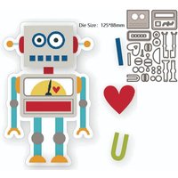 Robot LOVE new dies metal cutting layering die scrapbook die photo album decoration diy card craft 2022 new
