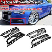 For Audi A5 S-Line S5 2013 2014 2015 2016 2017 Car Front Bumper Fog Light Grille Racing Grill Lamp Cover 8T0807681M 8T0807682M