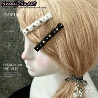 Women Subcultural Rivet Lace Hair Clip Punk Y2K Girl Side Bangs Clip Trendy Streetwear Hair Accessory Cute Punk Hair Barrettes