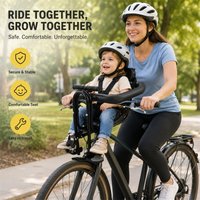 Front Mount Bike for Kids with Safety Harness & Aluminum Frame Bike Front Mounts Fit Most Adult Bicycles 15UB