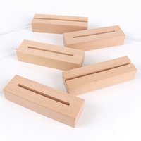10pcs Led Base USB Battery Operated 15cm Rectangle Wood 3D Acrylic Night Light Base Stand Custom Laser Plexiglass Lamp Supplies