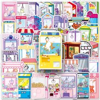 50 Pcs Kawaii Claw Machine Graffiti Stickers Waterproof Cute Cartoon Decor For Game Lovers Luggage Phone Case