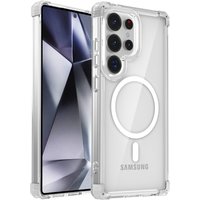 Shockproof Clear For Magsafe Case For Samsung S25 S26 S24 S23 S21 Ultra Plus S23 FE Note20 Four Corner Anti Fall TPU Soft Cover