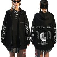 Yungblud IDOLS The World Tour 2025 Zipper Hoodie Fans Gift Men Women Hip Hop Zip Up Hoodies Male Oversized Casual Fleece Jacket
