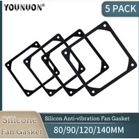 80mm 90mm 92mm 120mm 140mm Anti-vibration Silicon Fan Gasket Noise Reducing Silencer Gasket Pad For PC Computer Case Fan