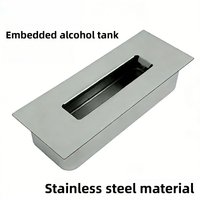 Stainless Steel Alcohol Fireplace Replacement Accessories Integrated Groove Outdoor Indoor Real Fire Embedded Metal Fireplace