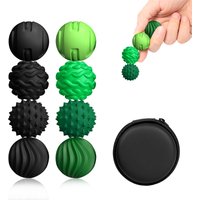 Silicone Magnetic Sensory Balls Fidget Toys - 4 Pack Silent Office Desk Stress Balls, Stress Relief Toys for Adults and Teens