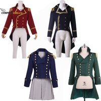 Hamilton Coat 18th Century Royal Military Uniform Jacket Man Medieval Jacket Colonial Tuxedo George Washington Cosplay Costume