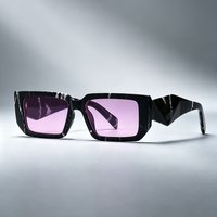 Luxury designer retro square unisex women's sunglasses UV400