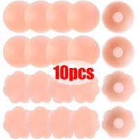 2/10pcs Reusable Silicone Nipple Cover Bra Sticker Breast Petal Strapless Lift Up Bra Invisible Boob Tape Pads Chest Pasties
