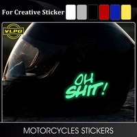 Funny Letters OH SHIT Motorcycle Stickers Waterproof Decal for Motorbike Helmet Decoration Moto Fuel Tank Tail Box Accessories