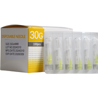 100PCS/BOX Tattoo Small Painless Beauty Needle 30G4MM 30G6MM 30G8MM 30G13MM Superfine Sterile Injector Needle Eyelid Tools