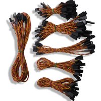10/30Pcs/lot 100 /150 / 200 / 300 /500 1000mm Extension Lead Wire Cable Anti-loose 60 Core Servo For RC Futaba JR Male to Female