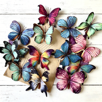 11cm Artificial Fake Butterfly Fridge Magnet Photography Props 3D Simulated Butterflies for Home Kitchen Restaurant Wall Decor