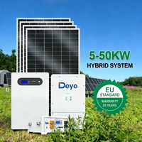 Longi Solar Panel 10KW 15KW 20KW Off-Grid Home Solar System Complete Kit 3000W 5000W Powerwall LiFePO4 Battery Hybrid Energy Sto
