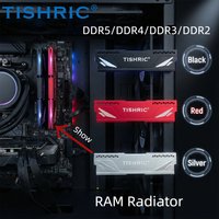 TISHRIC 1/2PCS DDR5 DDR4 DDR3 Desktop Memory RAM Radiator Aluminum Alloy DDR5 DDR4 DDR3 RAM Heatsink Cooler With Thermal Pads