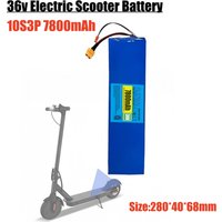 36V 7.8Ah 18650 Lithium Battery Pack 10S3P for 250W/350W/500W Motor, Rechargeable Li-ion with BMS Scooter Replacement Battery