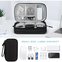 Data Cable Storage Bag Waterproof Portable Carry Case Multi-Layers Storage Bag Travel Organizer Bag for Cable Cord USB Charger