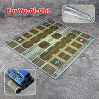 Non-Slip Rubber Base Large Premium Two 2-Player Playmat Double Duel Field TCG 2-Game Mat 24"×24" 60×60cm with Zones for Yu-Gi-Oh