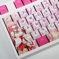 108 Keys/Set Genshin Impact Theme YAE MIKO Pbt Anime Keycaps 108 Keys Set for 61 87 104 108 Key Mechanical Keyboard