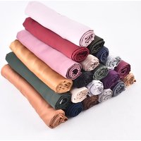 Matte Satin Silk Scarf Women Square Satin Hijab Scarves Plain Handkerchief Shawls Wraps Head Female Headband Islamic Bandanna
