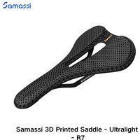 AliExpress NONE Samassi 3D Printed Carbon Fiber Bike Saddle Breathable/Waterproof/Light Unisex Cushion Seat for BMX MTB & Road-Black-R7