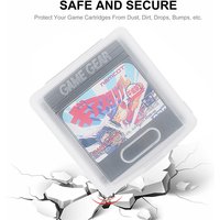 Sega Game Gear GG Game Cartridge Clear Protective Storage Case - Optimal Preservation for Your Gaming Collection