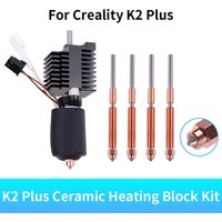 Hotend For Creality K2 Plus/K2/K2 Pro Ceramic Heating Block Replacement Hot End Hardened Steel All-metal Quick-Swap Nozzle