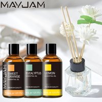 MAYJAM 3 Bottles Natural Essential Oil 30ml Aroma Oil For Aromatherapy Home/Office/Hotel /Car Air Freshener Sweet Orange Lemon