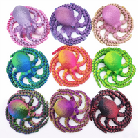 Vibrant Color 3D Printed Octopus Figurine 3D Printed Versatile Design Jointed Body Figurine Jointed Body