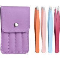 4 PCS Stainless Steel Eyebrow Clippers Set Hair Removal Forceps Oblique And Straight Mouth Eyebrow Trimming Clip Beauty Tool