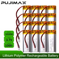 PUJIMAX 102050 3.7V 1000mAh Lipo Cells Lithium Polymer Rechargeable Battery for MP3 GPS Beauty Instrument GPS LED Light with PCB
