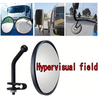 Truck tricycle reversing mirror Convex mirror with rod small round mirror auxiliary mirror Lower view mirror with round mirror g
