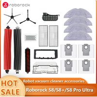Roborock S8/S8+/S8 Pro Ultra Robot Vacuum Cleaner Accessories Main Side Brush Mop Cloth Hepa Filter Dust Bag Spare Parts