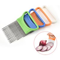 4pcs Onion Needle Onion Fork Vegetables Fruit Slicer Tomato Cutter Cutting Safe Aid Holder Kitchen Accessories Tools