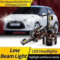 2PCS H7 LED Headlights Low Beam Light 6000K White Mini Diode 12V LED Front Bulbs For Citroen DS3 DS4 DS5 C3 C4 Picasso C5 C6 C8