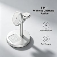 3-in-1 Wireless Charging Station Adjustable Angle Fast Charge For iPhone 17 16 15 14 Pro Max iWatch AirPods Desk Stand Daily Use