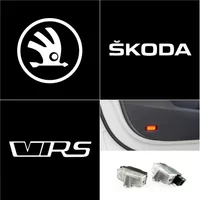 2x For SKoda Car Led Logo Door Projector Light Octavia A7 YETI Kodiaq Karoq 2016 2017 2018 2019 2020 2021 2022 2023 Accessories