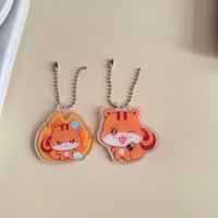 5cm Kpop 2PCS ATEEZ Aniteez Keychain Interesting Expression Cute Pendant Hongjoong Seonghwa San Mingi Wooyoung Charm Key Chain