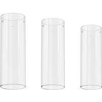 Replacement of cylindrical glass lampshade for pendant lamp components using transparent long tube glass lampshade