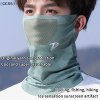 Summer Sunscreen Ice Silk Mask Neck UV Protection Face Cover Sunscreen Face With Brim Outdoor Cycling Sun Protection Hats〔CC55〕