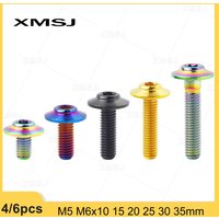 Titanium Bolts M5 M6x10 15 20 25 30 35mm Torx Head Screws for Motorcycle Body Shell Casing Modification Bolt Disc Brake Screw