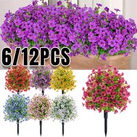 Fake Flowers Outdoor UV Resistant Faux Plants For Outside Yard Wedding Indoor Home Kitchen Farmhouse Decor Artificial