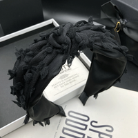 Original design: Black hair clip headband for women, new adult fashion hair tie headband with wide edge compression headband