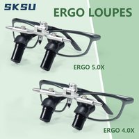 Ergo Optical Dental Loupes 48° 4X 5X Flip up Loupes for Oral Surgery Comfortable Alternative to Bending And Lowering Head