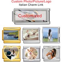 Trendy Creative Picture Colorful Customization Charms Italian Links Fit 9mm Beads DIY Stainless Steel Making Jewelry Women Men image 4