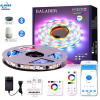 WS2811 RGB Led Strip Light Kit 5050 SMD Addressable 30 60 LEDsBluetooth WiFi Alexa Music Controller Bright Normal Led Lights 12V
