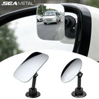 SEAMETAL 2pcs Car Blind Spot Rear View Mirror Wide Angle 360 Degree Adjustable Car Rear View Side Mirrors for Car Accessories