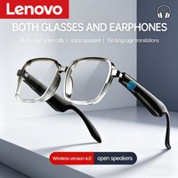 Lenovo Smart Bluetooth Glasses Headphones New 2-in-1 Stereo AI Translation Touch-Enabled Glasses with Extra-Long Battery Life