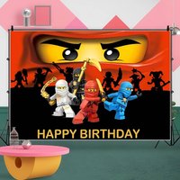 Cool NINJAGOS Christmas Backdrop Window Fireplace Photography Backgrounds For Photo Studio